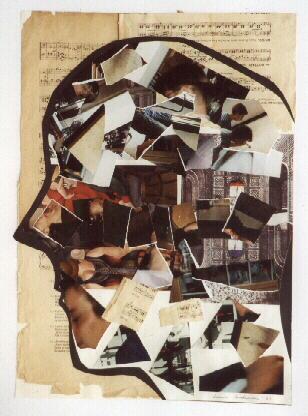 Gedankensprünge Collage 59 x 42 cm