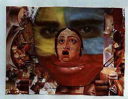 Sprachrorh der Künstlerin Collage 40  x 30 cm